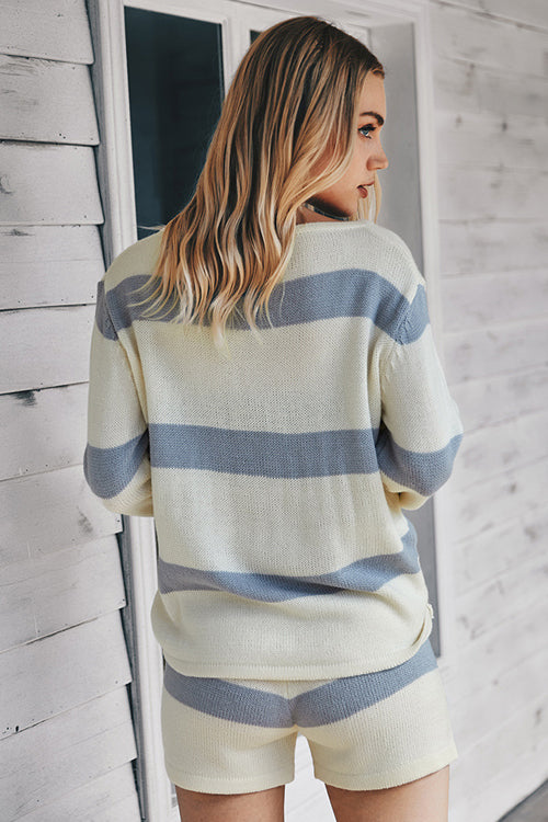 Need You Here Striped Knit Suit