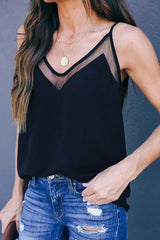 Rule the Night V-Neck Tulle Cami Top