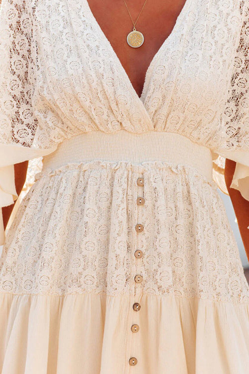 Dreamy Date Lace V-Neck Mini Dress