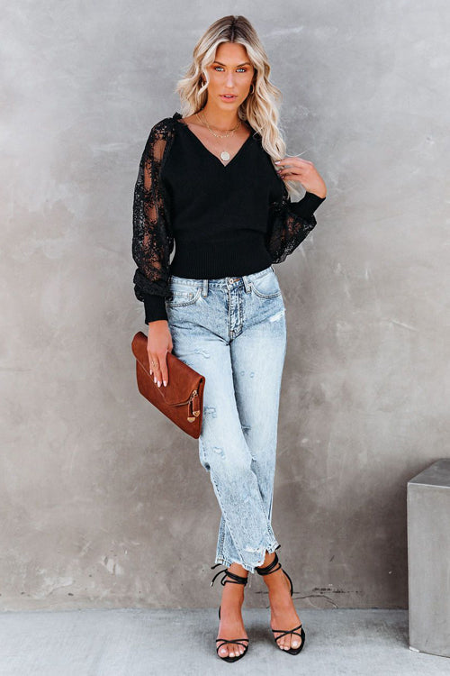 Only Yours Lace Wrap Sweater