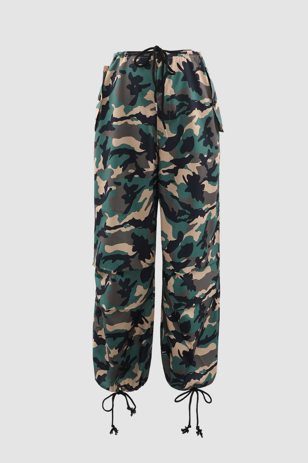 High Waisted Camo Cargo Pants