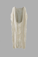 Frayed Knit Cover Up Beach Dress