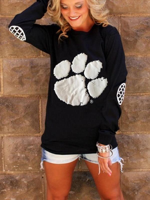 Printed Long Sleeve Hoodie