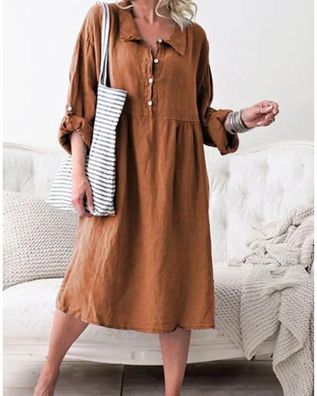 Shirt Dress Midi Dress