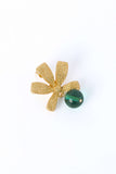 Emerald Stone Gold Plated Earrings