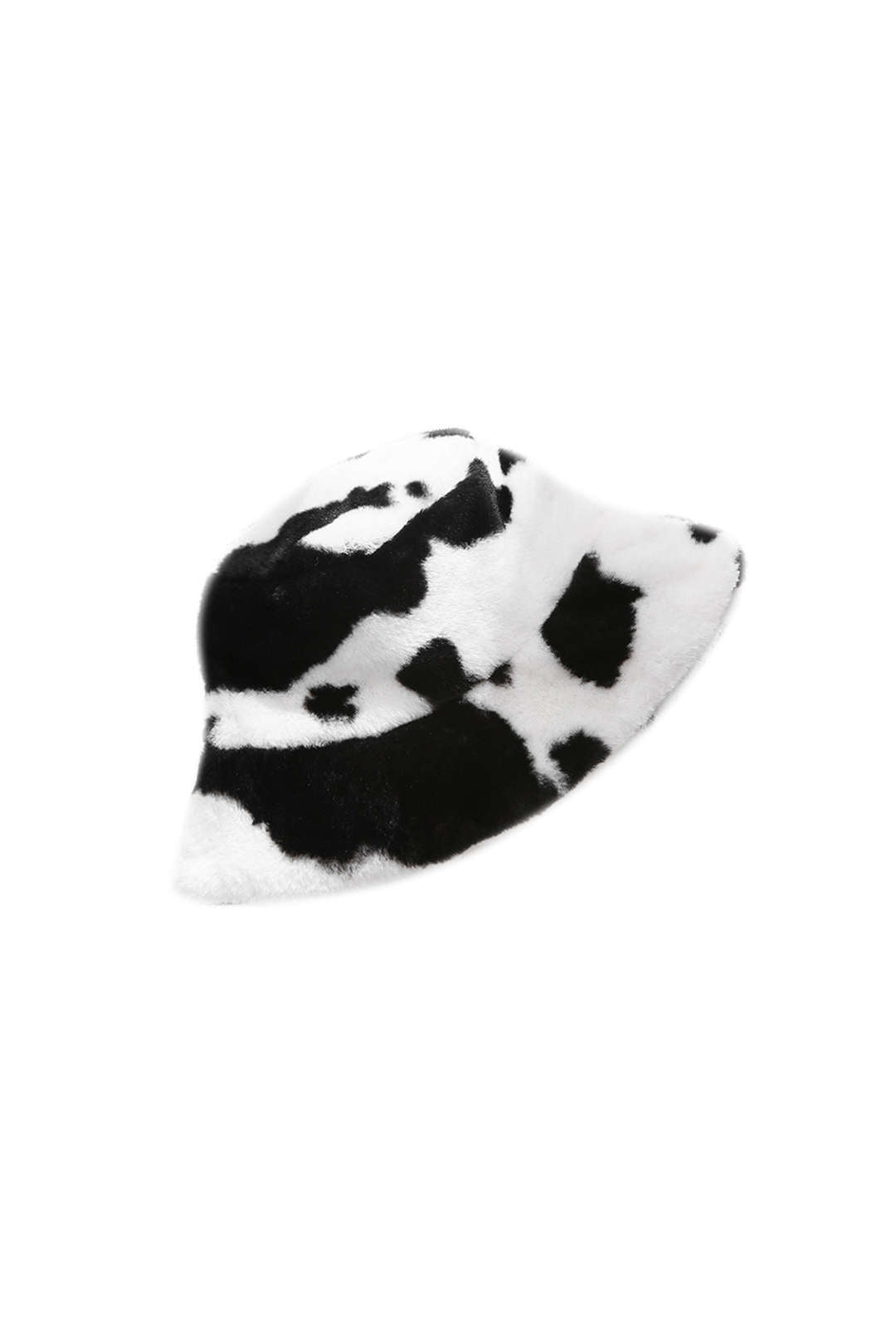 Fuzzy Cow Pattern Bucket Hat