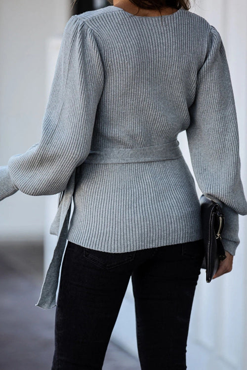 Dressed To Chill Long Sleeve Wrap Sweater