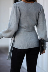 Dressed To Chill Long Sleeve Wrap Sweater