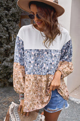 Blossoming Style Boho Print Flare Top