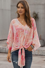 Flying High Tie-Dyed V-Neck Top