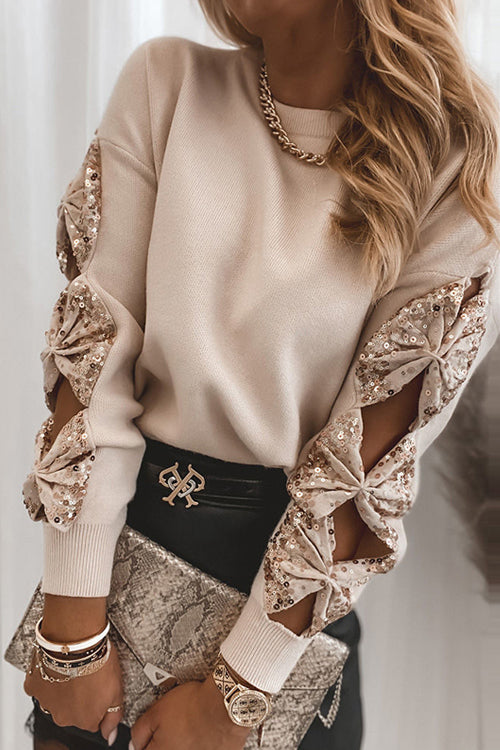 Chic And Cozy Sequin Long Sleeve Sweater