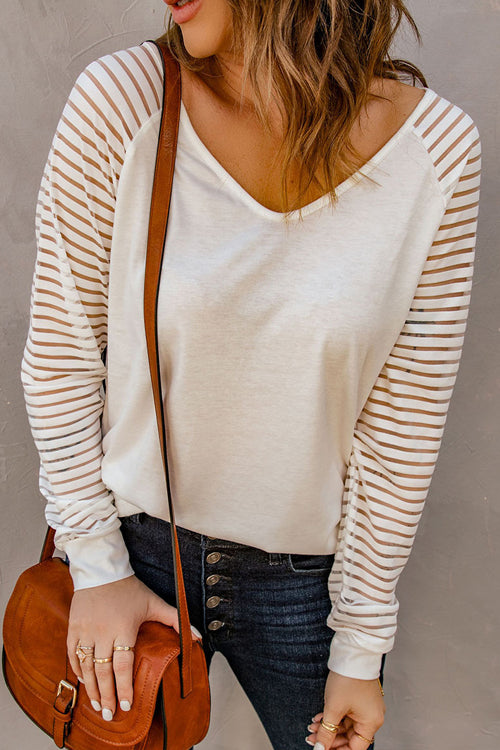 Open To Love Striped Long Sleeve Top