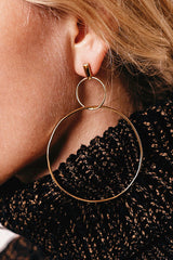 Exaggerated Metallic Ring Earring