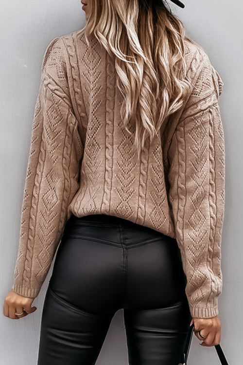 Constantly Cute Ruffle Up Knit Sweater
