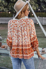 In The Summer Lace Boho Print Top