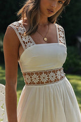 Elevated Sweetie White Lace Sleeveless Maxi Dress