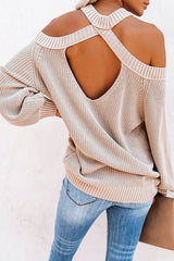Sweetest Treat Cold Shoulder Knit Sweater