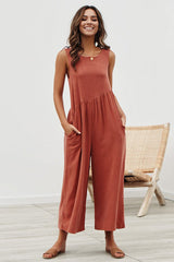 Always Thriving V-back Casual Tank Jumpsuit