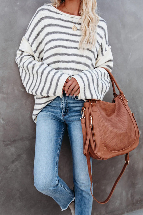 Wonder And Delight Striped Knit Sweater