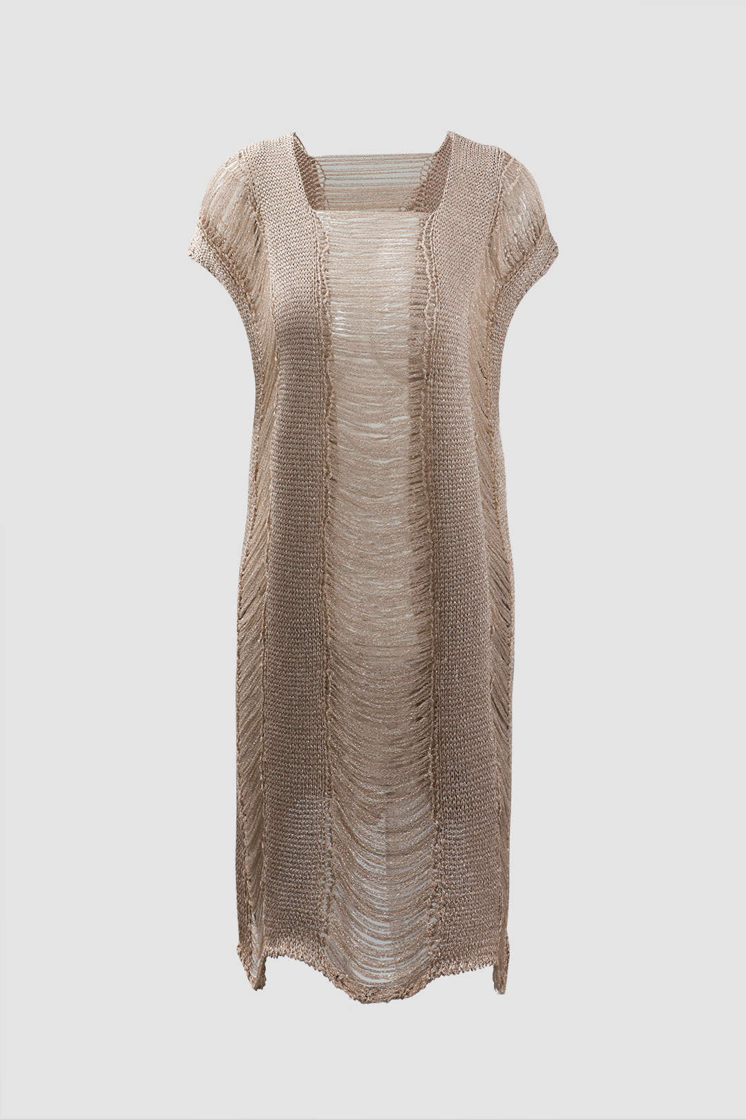 Laddered Knit Cover Up Dress