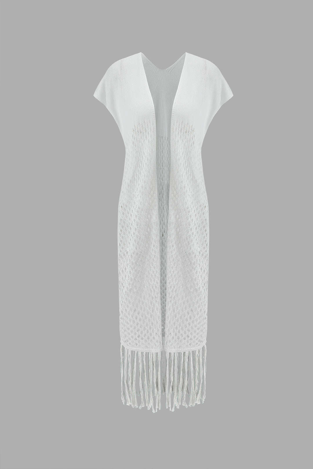 Hollow Fringe Hem Cover Up