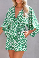 In The Moment Short Sleeve Printed Romper