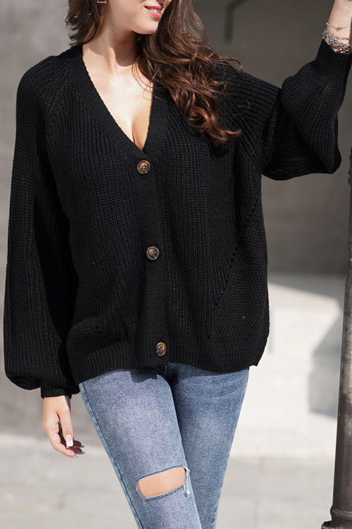 Hug it Out Button-Up Knit Cardigan