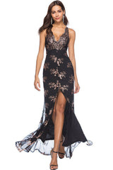Fishtail Sequin Spangly Maxi Dress