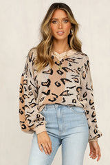Afternoon Daydream Leopard Print Knit Sweater