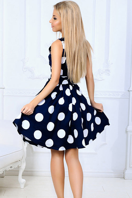 Fit&Flare Dot Mini Dress