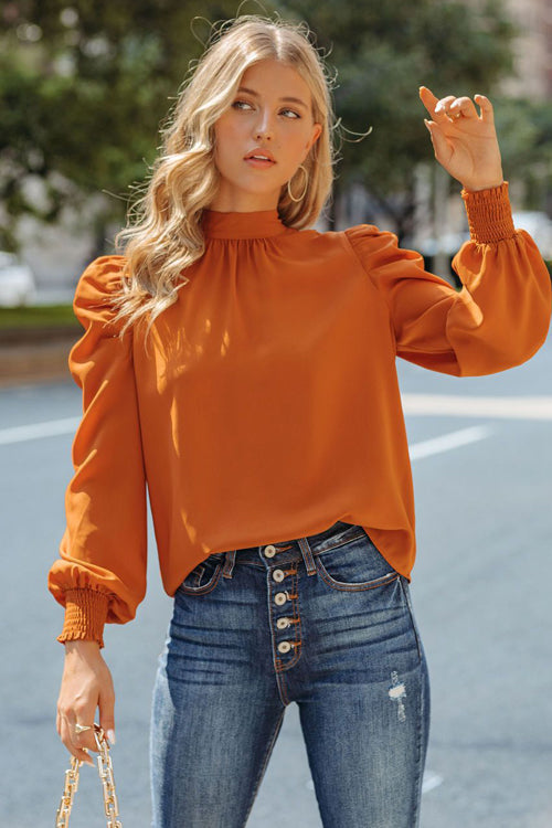 Hello Lover Statement Sleeve Smocked Top