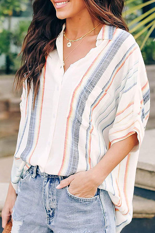 Better with You Colorful Stripe Shirt