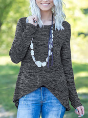 Plain Long Sleeve Daily Casual Sweater