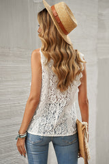 See You Tomorrow Lace Tank Top