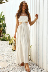 Always Enchanting Spaghetti Cutout Maxi Dress