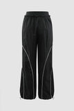 Contrast Stitch Drawstring Cargo Pants