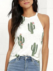 Printed Cute Woman Summer Vests