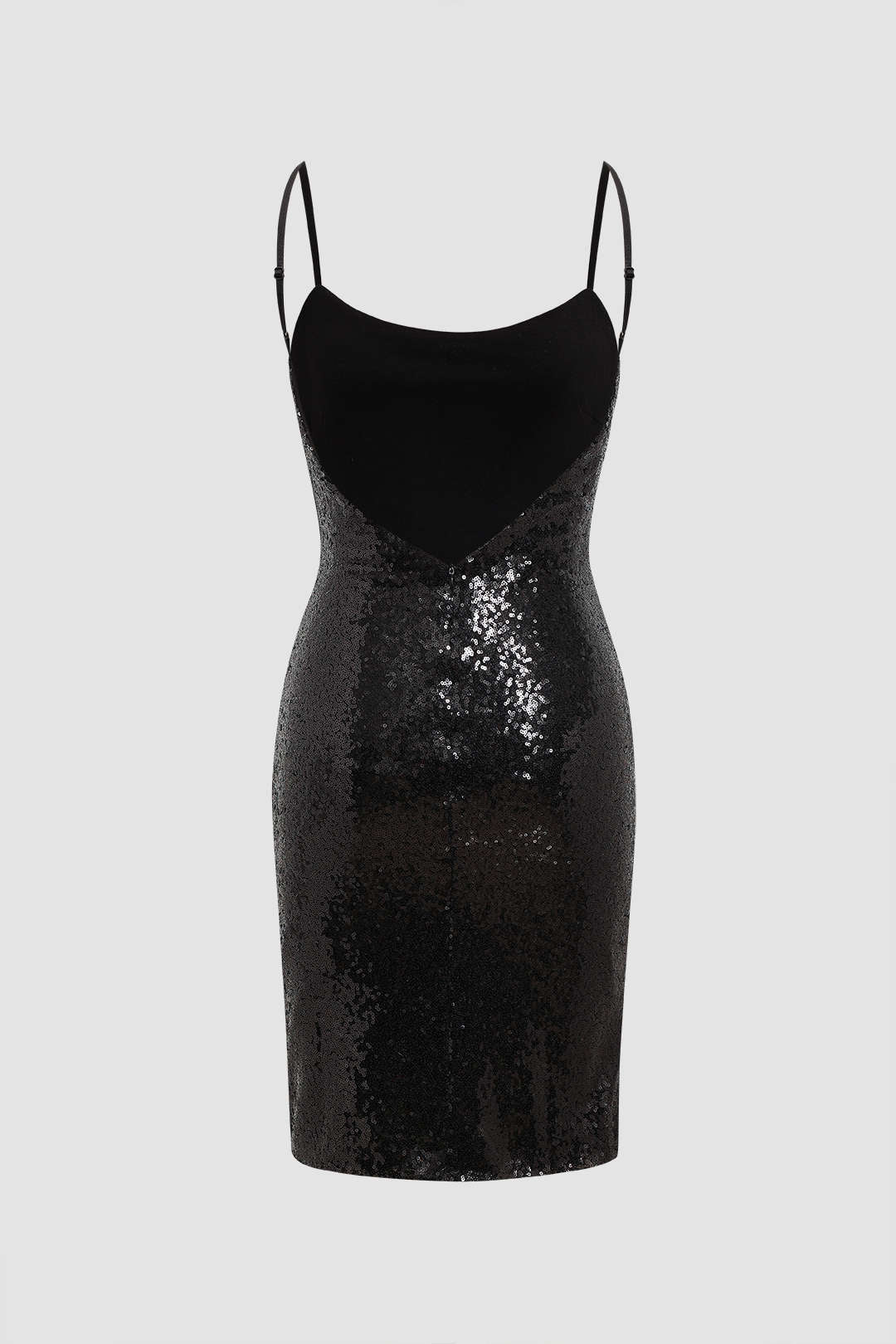 Adjustable Strap Backless Sequin Bodycon Mini Dress