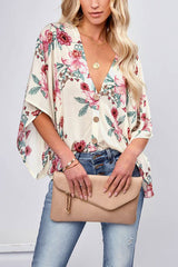 Feeling Groovy Floral Button Down Top