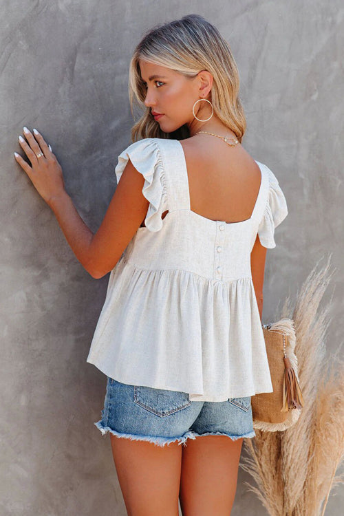Just Be Yourself Cotton Babydoll Sleeveless Top