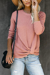 Cozy Attitude Cross-Front Knit Top