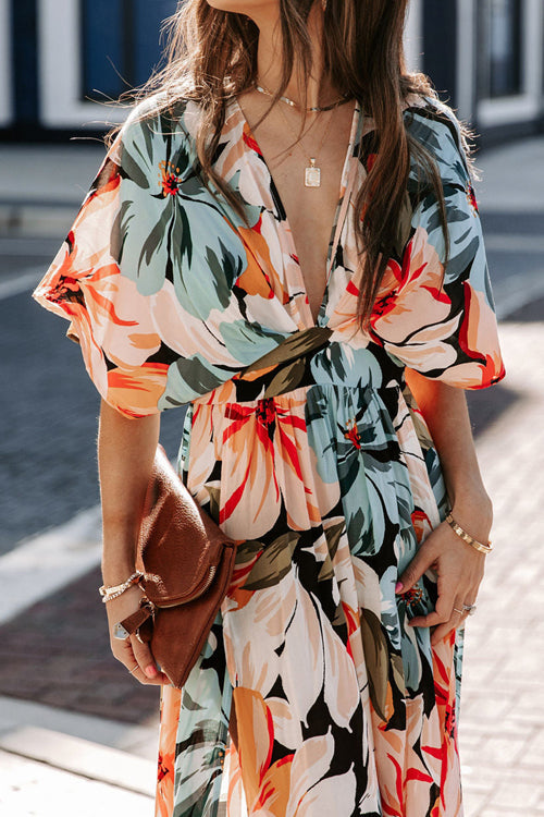 Perfectly You V-Neck Print Maxi Dress