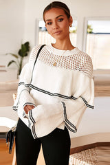 Chic Me Layered Hollow-Out Knit Sweater