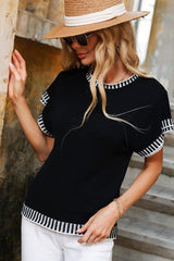 Always Sunny Tiered Sleeve Knit Top