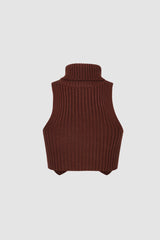 Asymmetrical Turtleneck Crop Sweater