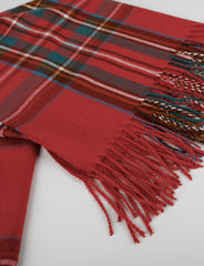 Red Plaid Christmas Scarf