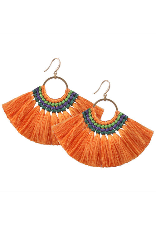 Tassel Drop Sector Earrings