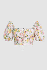 Floral Ruched Bust Top