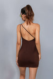 Cocoa Truffle Cut Out Bodycon Jersey Dress