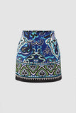 Floral Print A-line Mini Skirt
